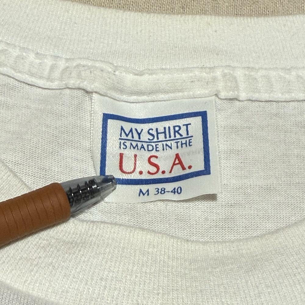Vintage NBC Sports Shirt Size Medium TV Television USA 90s Made In USA - Picture 4 of 8